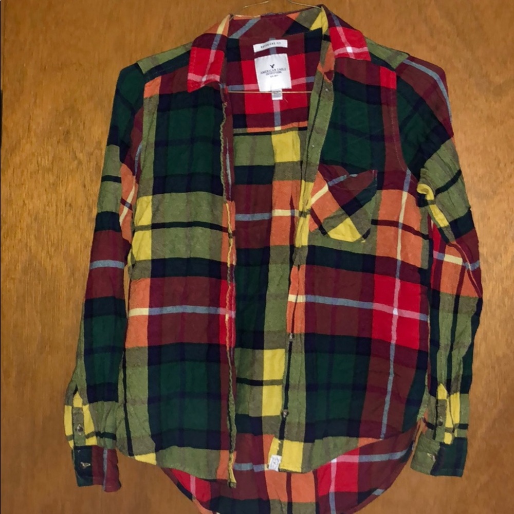 American Eagle Plaid Button Down
